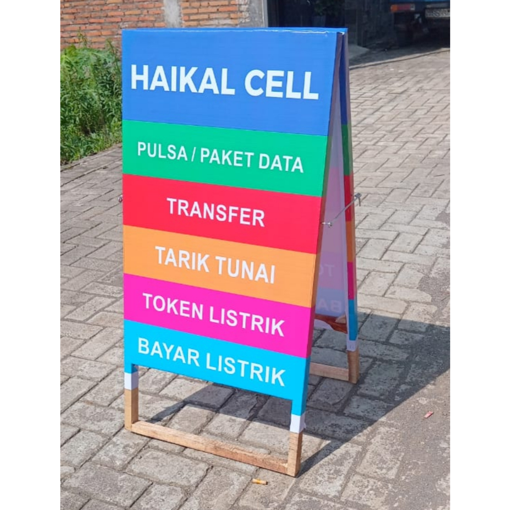 Dy Standing Banner Konter Pulsa Fullset 50 X 100 Cm Terbaik