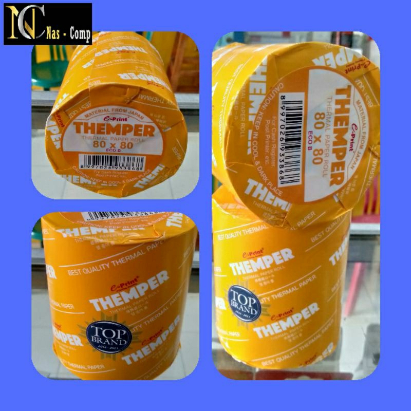 

KERTAS THERMAL / KERTAS KASIR / KERTAS PRINT / ROLL PAPER / UKURAN 80x80 E-PRINT ECO