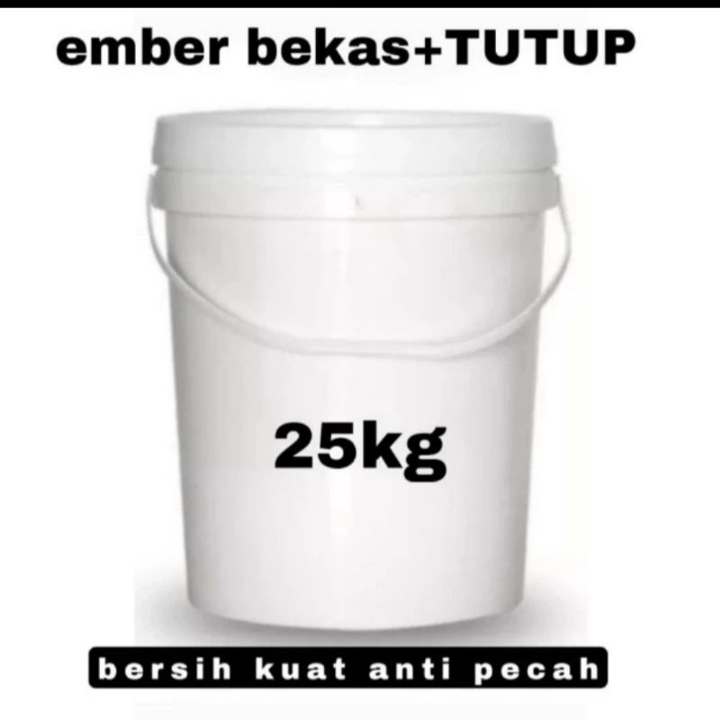 EMBER BEKAS CAT 25KG PUTIH BERSIH ANTI PECAH