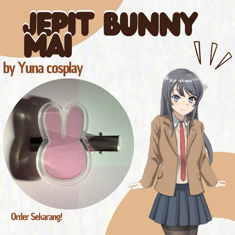 Jepit peniti kelinci cosplay accesories mai sakurajima bunny girl senpai