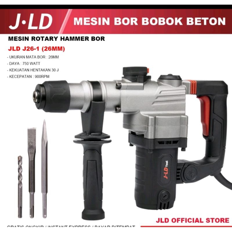 JLD Mesin bor BOBOK TEMBOK BOR BETON J26-1 - 750W jld Mesin Rotary Hammer