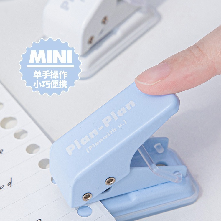 

00 PLAN WITH MINI SINGLE HOLE PUNCH PREMIUM KOREAN STYLE Portabel Pelubang kertas / Stapler Kertas Planner DIY Scrapbook / pembolong kertas binder Aesthetic Unik / Perforator