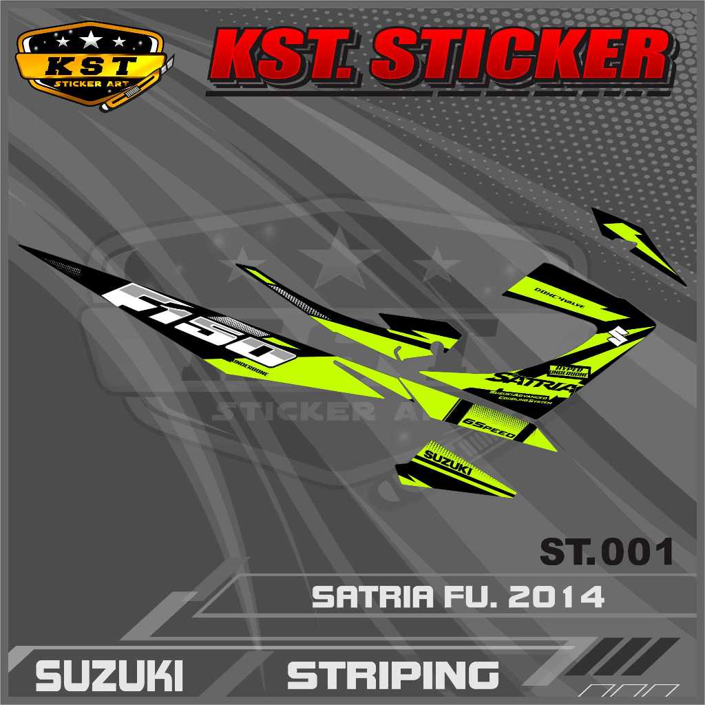 Striping Satria Fu 2014 - Sticker Striping Suzuki Satria Fu 2014 . ST 001