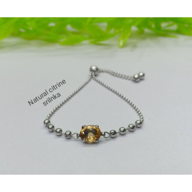 Gelang batu Natural citrine
