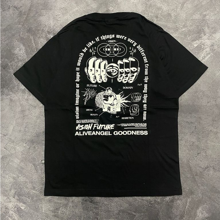 KAOS DISTRO PRIA / T-SHIRT VISION FUTURE IMAGINE / BAJU KAOS T-SHIRT COTTON COMBEAT 30s ORIGINAL KAO