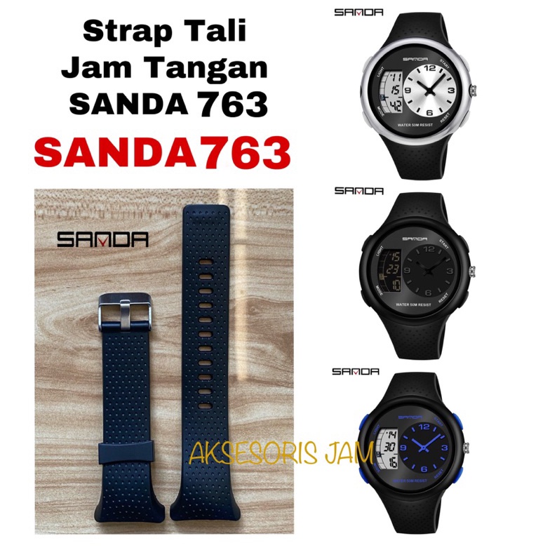 ART X98B Strap Tali Rubber Jam Tangan SANDA 763 sanda 763 strap rubber sanda763