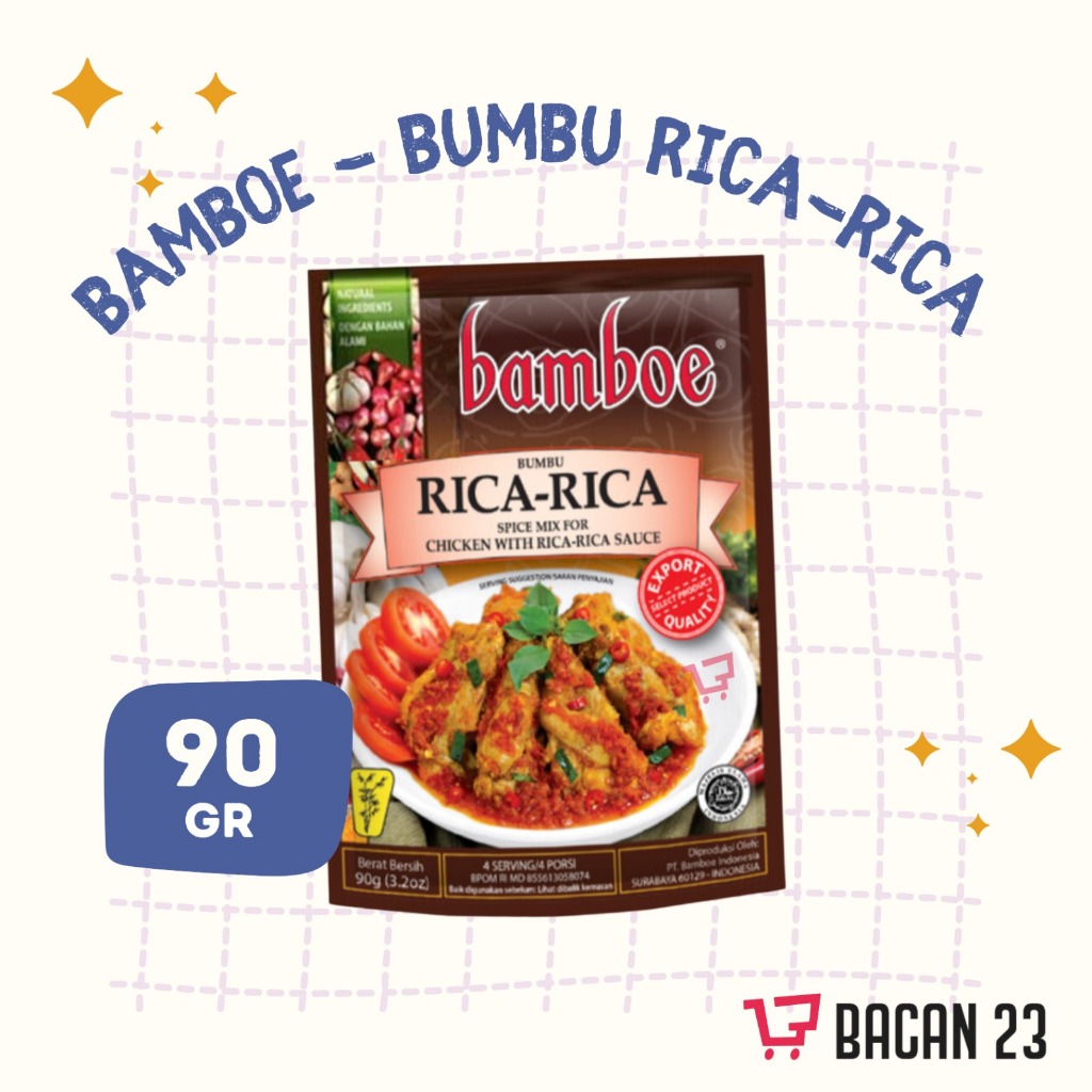 

Bamboe Bumbu Instan Rica-Rica (90 Gr) / Bumbu Dapur Instan / Penyedap Rasa