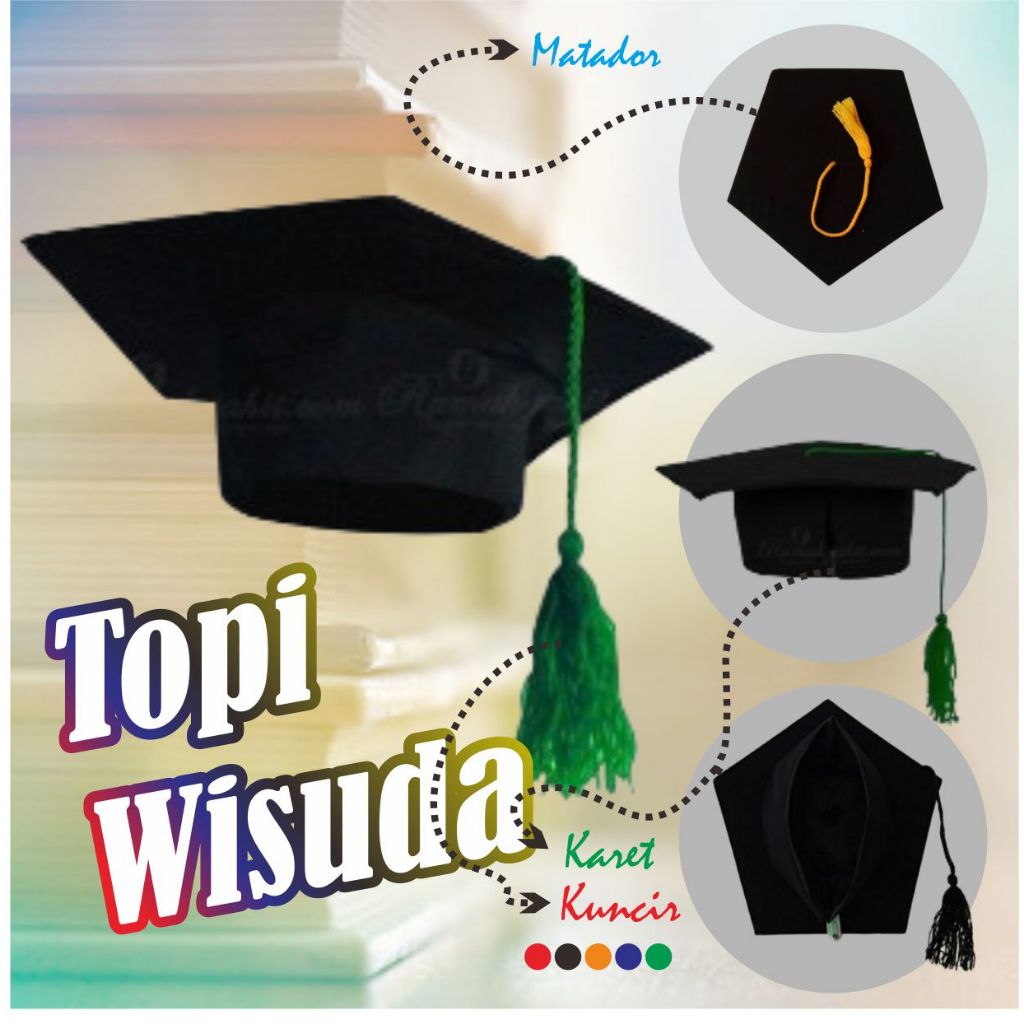Grosir Topi Wisuda, Toga Wisuda, Atribut Wisuda, Perlengkapan Wisuda, Topi Wisuda Untuk TK, SD, SMP