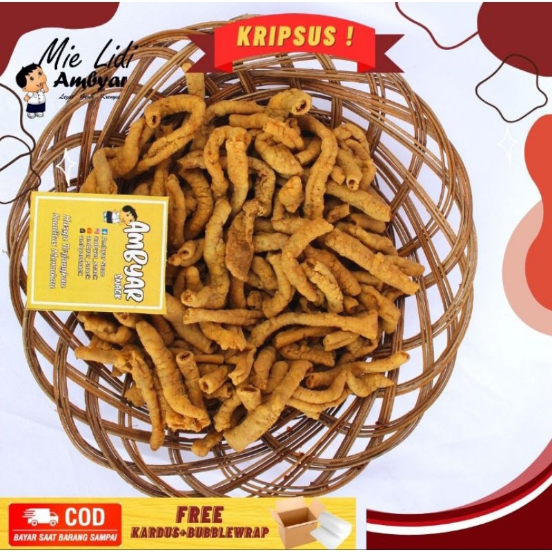 

kripsus/usus/kripik usus enak renyah murah original makanan ringan