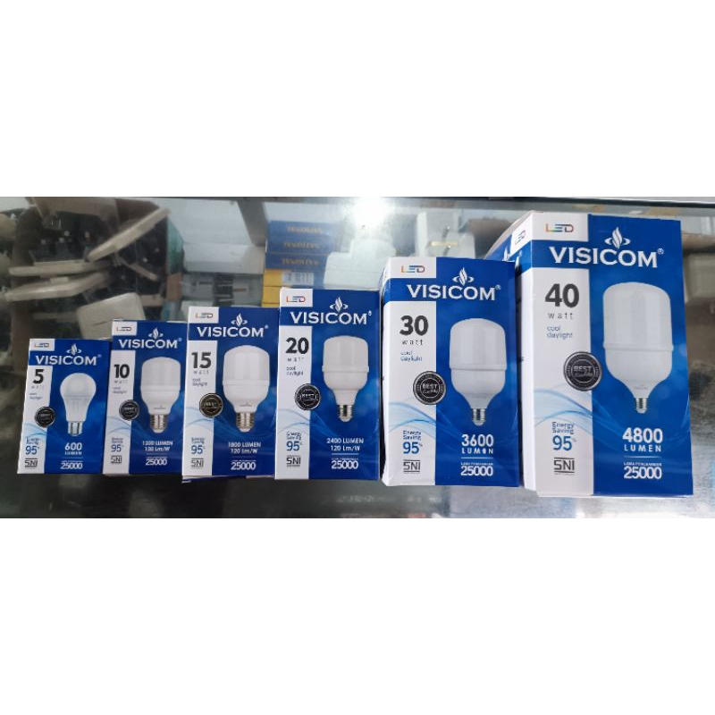 LAMPU VISICOM LED 5 10 15 20 30 40 WATT GARANSI 1 TAHUN