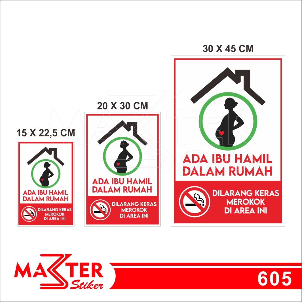 

605 - Stiker Ada Ibu Hamil Dalam Rumah, Sticker Vinyl, Premium, Tahan Air, Termurah, dan Bisa Custom