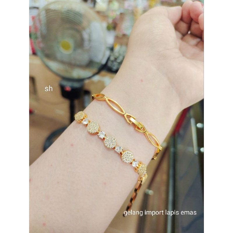 Gelang Rantai Berlian Model Emas