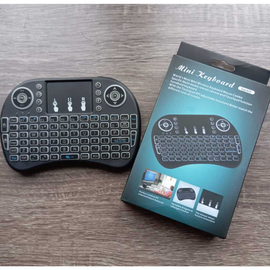 Mini Keyboard Touchpad Wireless 2.4 - GHz - i8 - Black