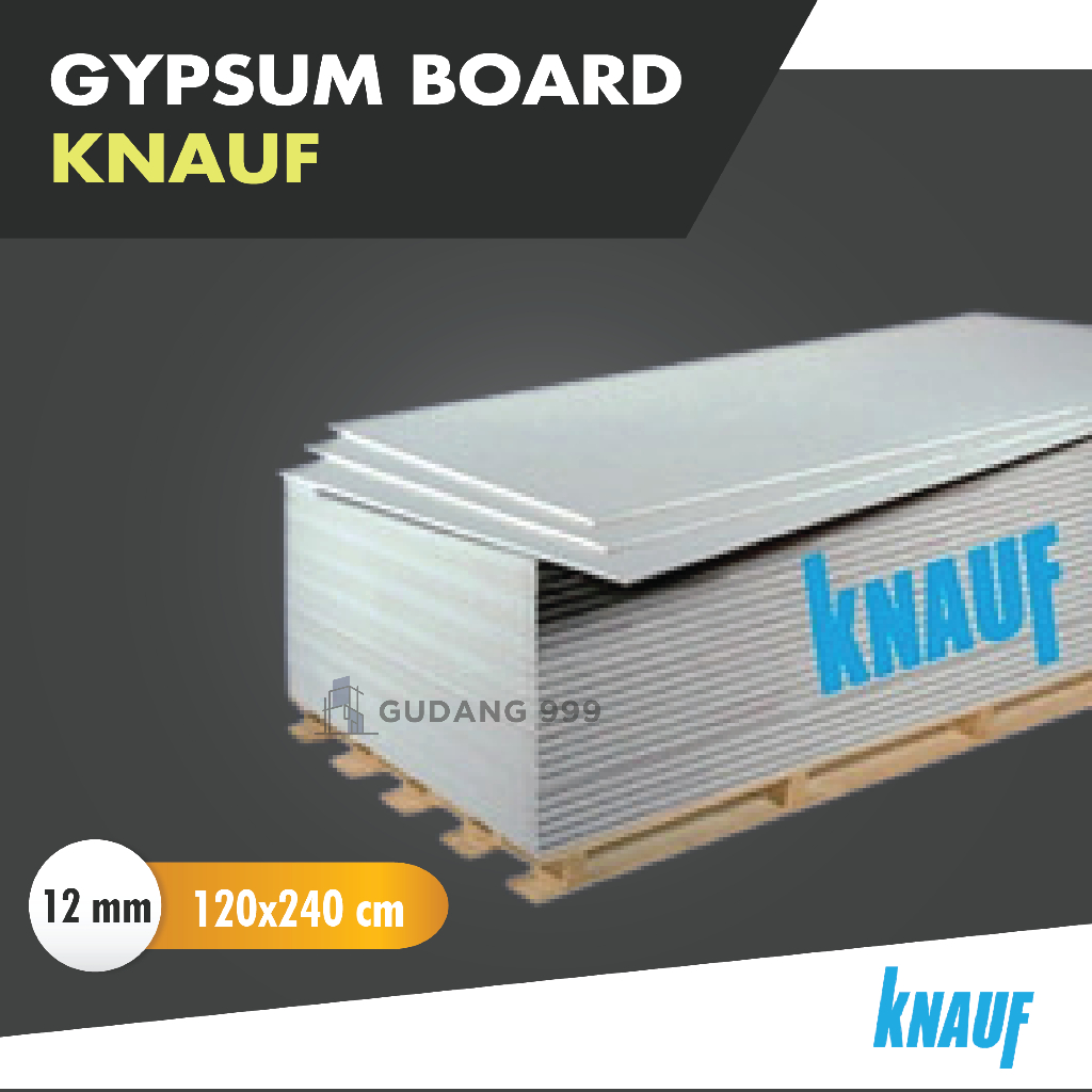 Gipsum Knauf 12mm / Gypsum Knauf / Gypsum Board / Papan Gipsum /