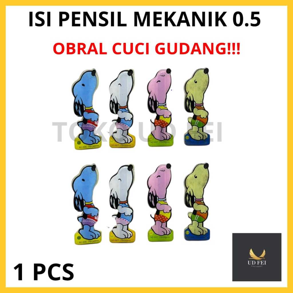 

(OBRAL 1 TUBE) ISI PENSIL MEKANIK 0.5/ REFILL MECHANICAL PENCIL/ ISI PENSIL MEKANIK 0.5 FANCY
