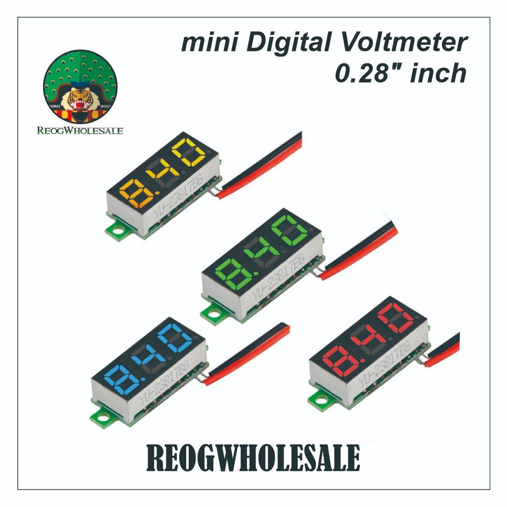 0.28" inch mini Digital Voltmeter 4-32V DC 2 Wire 3 Digit Non Frame