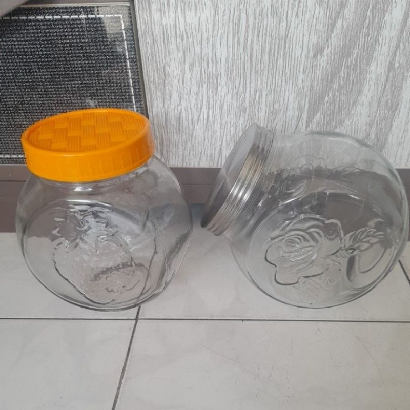 toples kaca 2ltr miring/2tipe tutup
