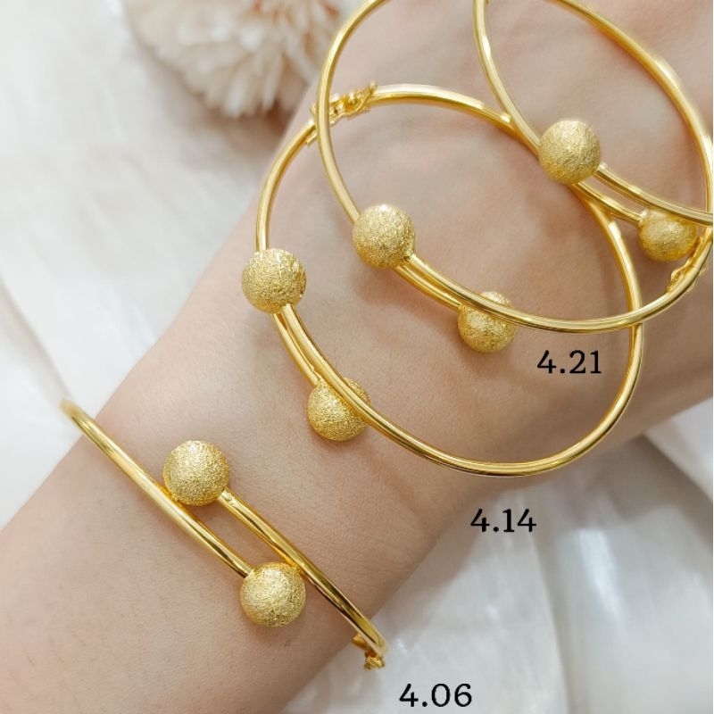 Gelang Bangle Tinju Bola Pasir Koleksi Josean Hadiah Ultah Emas Asli