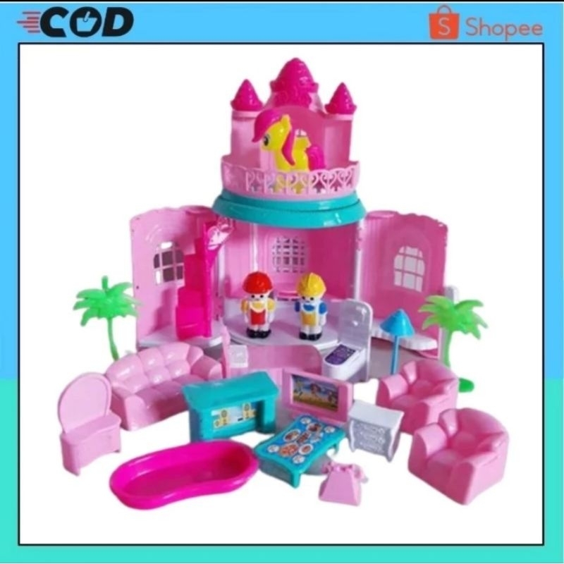 mainan castle pony / mainan anak rumah rumahan / dream castle