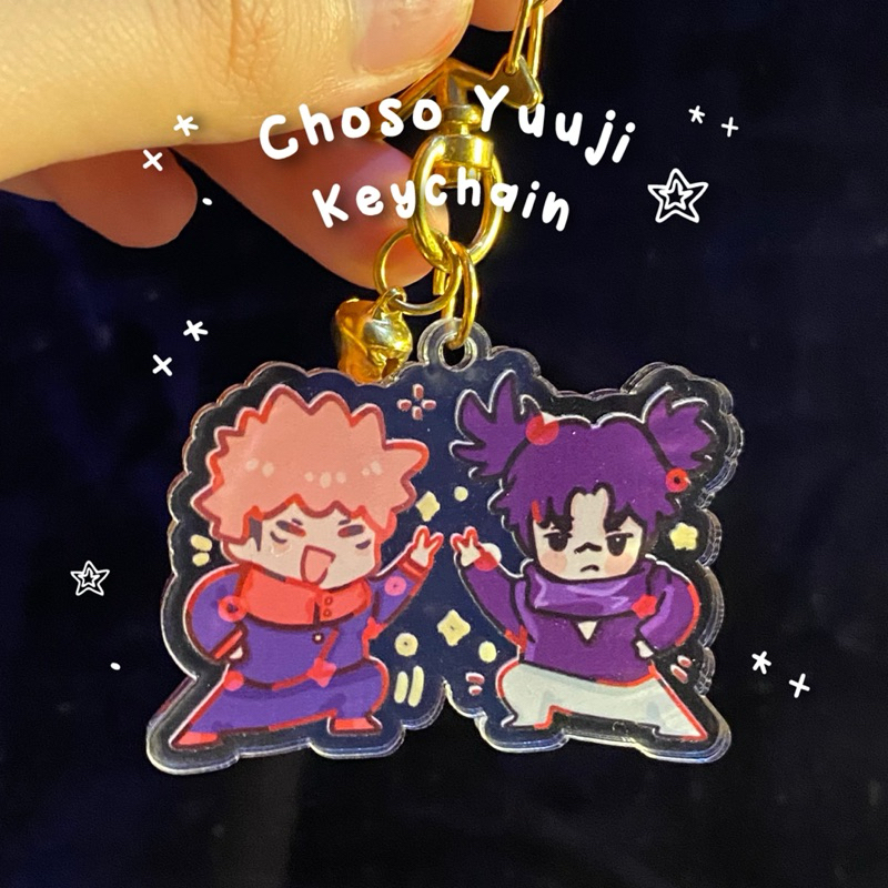 Choso Yuuji Mini Bell Star Keychain | Gantungan Kunci Anime | Anime Keychain | Jujutsu Kaisen Merch 