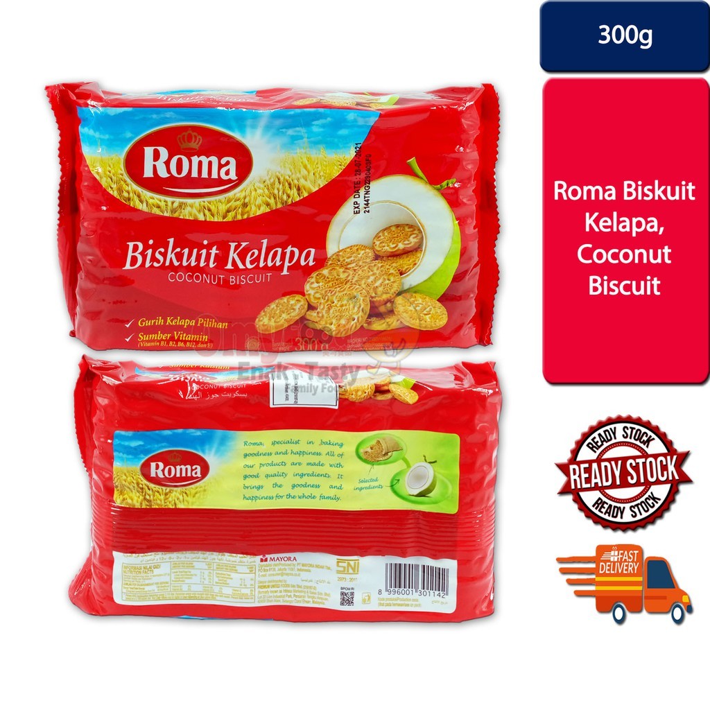 

Biskuit roma kelapa/ coconut biscuit/cemilan keluarga netto 300gr