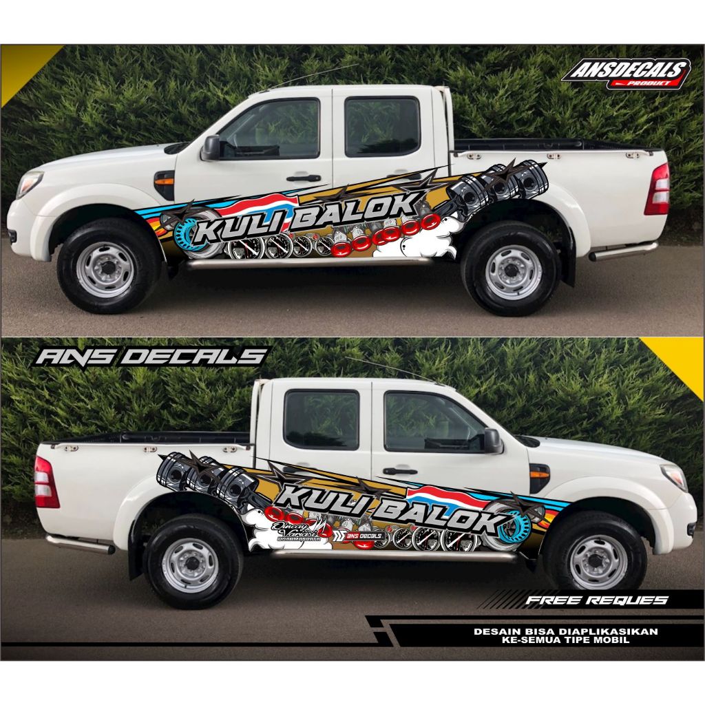 STIKER DECAL MOBIL HILUX STIKER DECAL MOBIL TRITON STIKER MOBIL RANGER MAZDA INOVA PAJERO