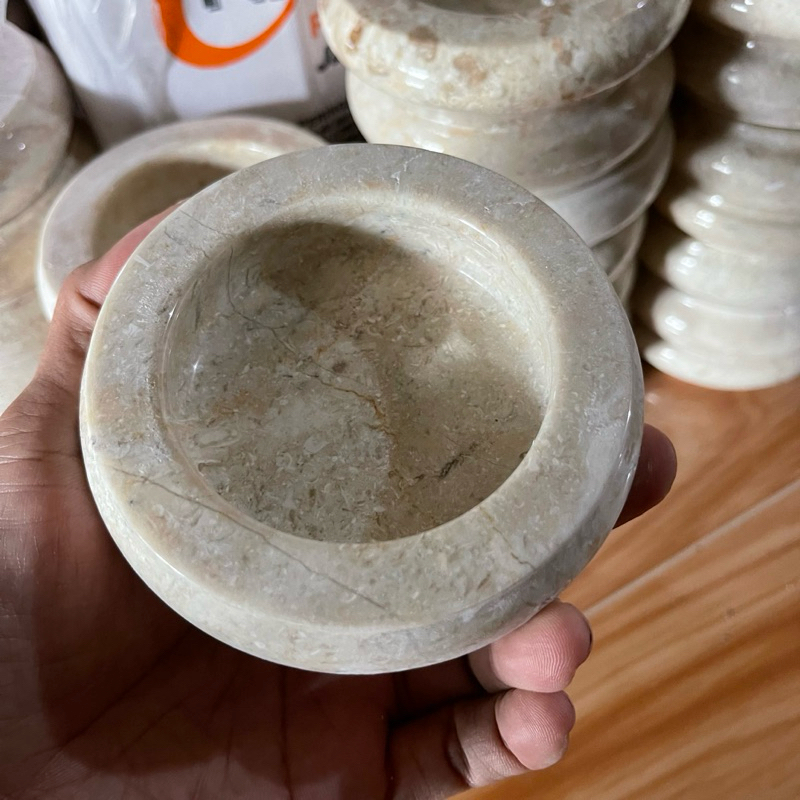 souvenir asbak tempat putung rokok 10cm marmer marble