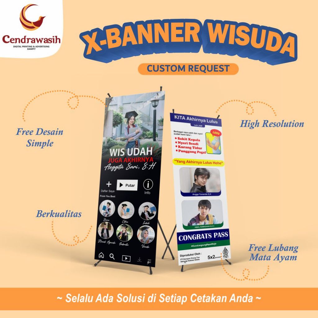 BANNER WISUDA / X Y BANNER WISUDA / CUSTOME BANNER WISUDA