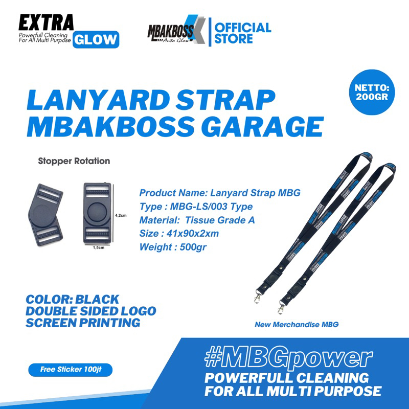 

MBAKBOSS GARAGE Lanyard Strap Team MBG Power