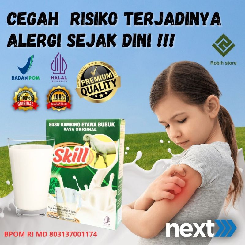 

CEGAH RISIKO TERJADINYA ALERGI SEJAK DINI !!! MINUM SUSU KAMBING ETAWA SKILL 100% ORIGINAL