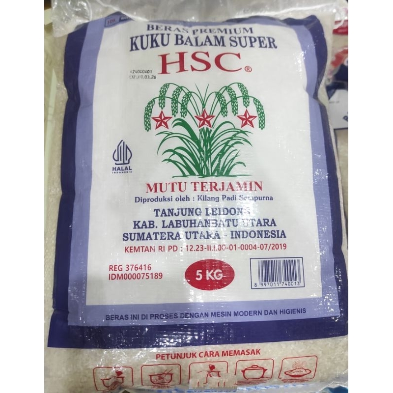 

HSC beras premium kuku balam super biru 5kg ni