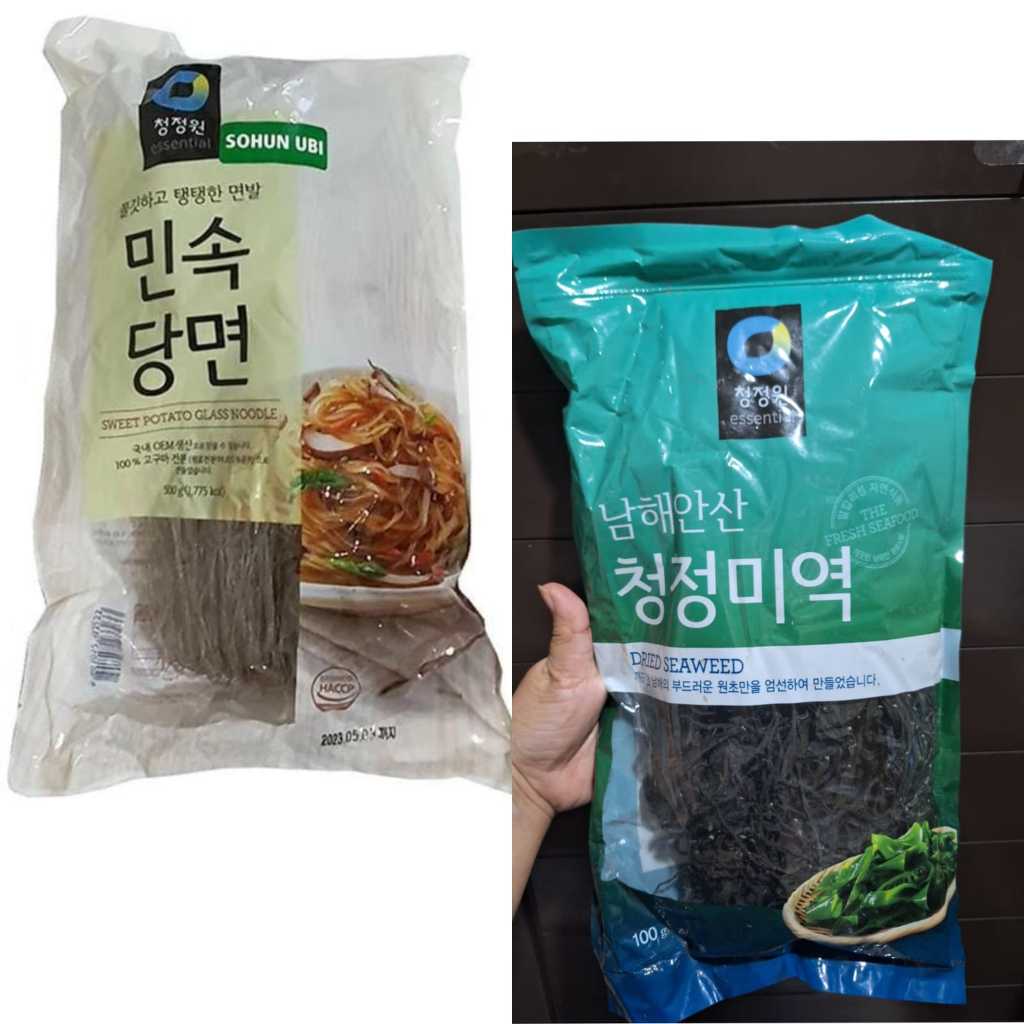 

MIE BIHUN KOREA JAPCHAE / DANGMYEON / KOREAN VERMICELLI / BIHUN UBI KOREA 500GR // DAESANG CHUNG JUNG ONE DRIED SEAWEED RUMPUT LAUT KERING KOREA WAKAME MIYEOK 100g