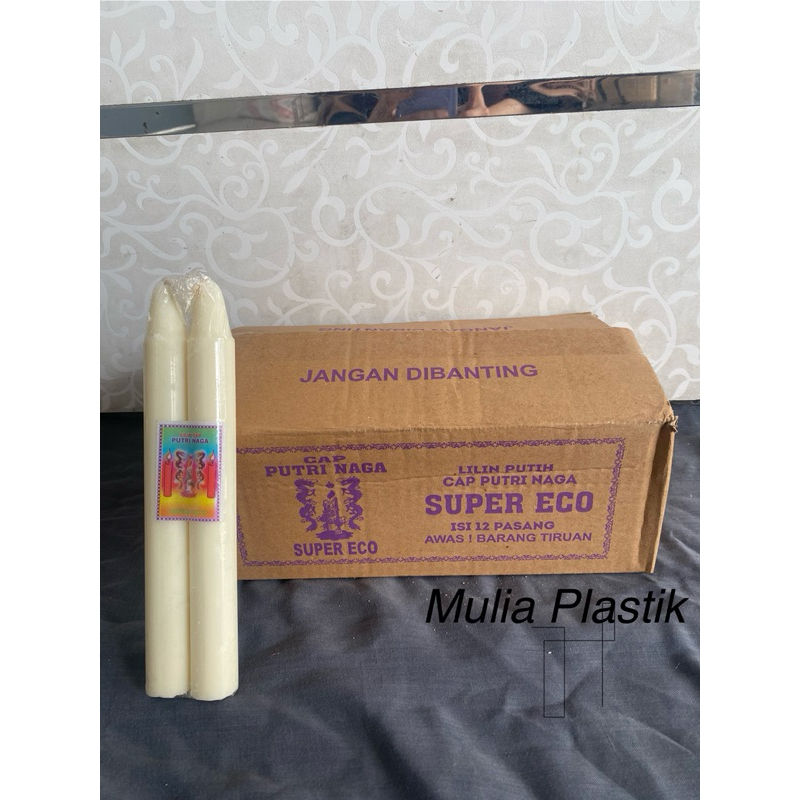 LILIN PUTIH CAP NAGA ISI 12 PASANG