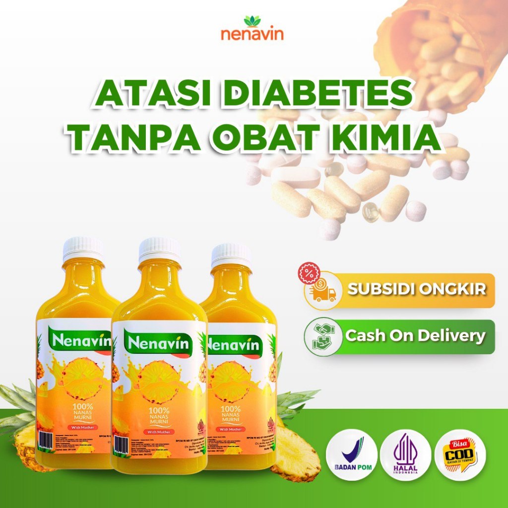 

NENAVIN - Cuka Nanas Asli 100% - Obat Diabetes Paling Ampuh - Kaya Insulin - Ampuh Kontrol Gula Darah - Halal - BPOM