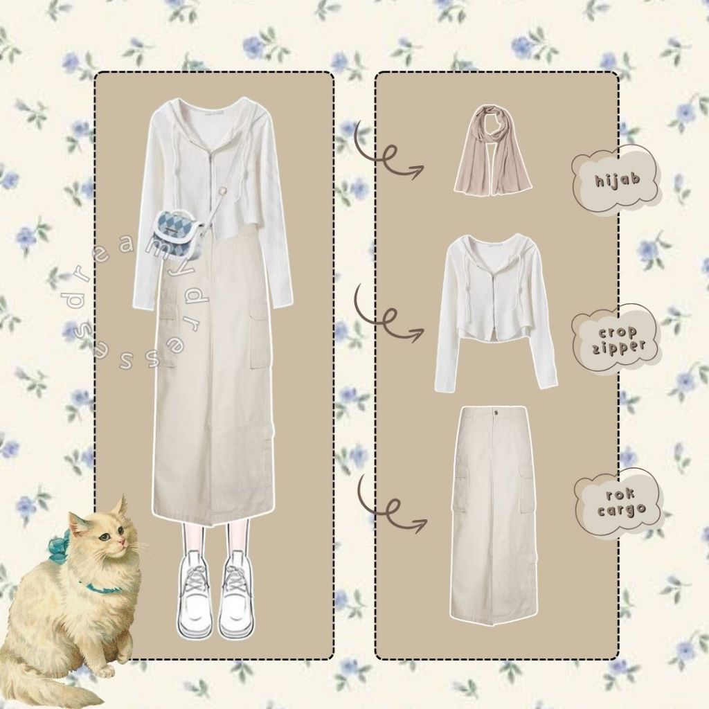 3IN1 OOTD SET 163 - Outfit remaja korean style Outfit set korean style outfit studytour wanita onese