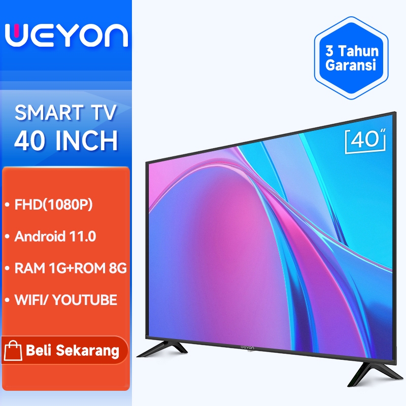 WEYON Smart 40 inch TV LED FHD TV  - Android 11.0 - Digital TV - Youtube/Browser - USB/LAN/WIFI