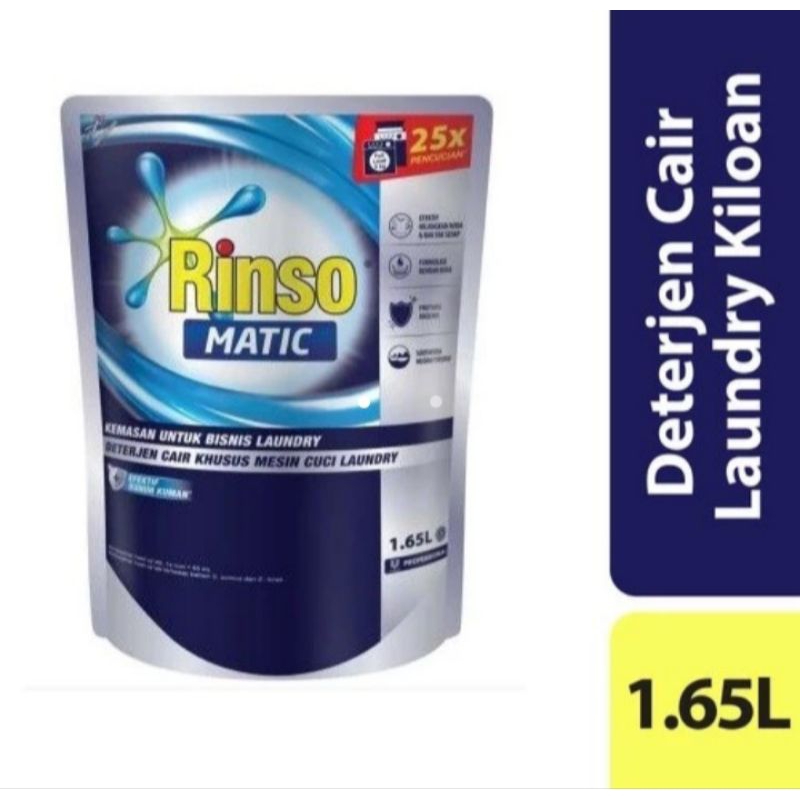 Rinso Matic Professional Detergen Cair Laundry Kiloan 1.65L