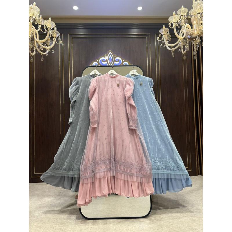 Shellasaukia Dress brokat Mewah