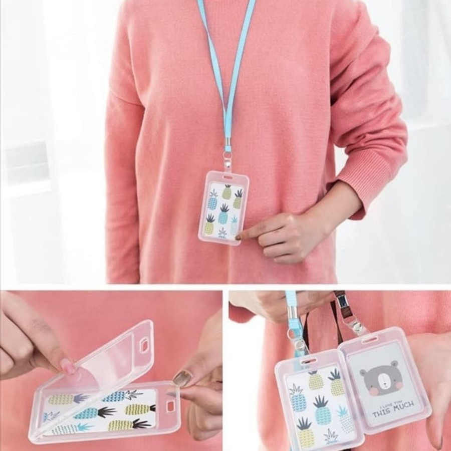 

Gantungan Kartu Akses Kartu Kerja Tali Kartu Nama ID Card Holder