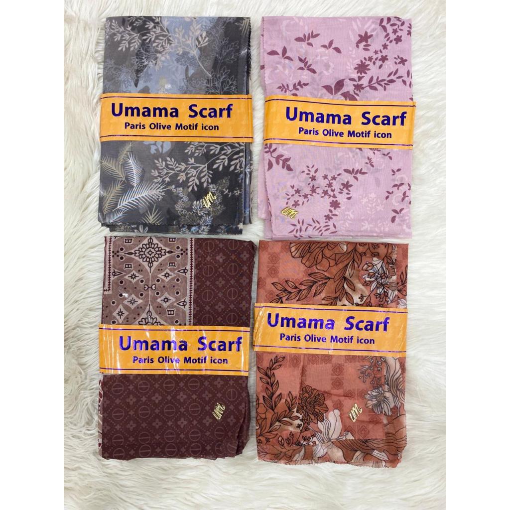 GROSIR Jilbab PARIS OLIVE MOTIF LC Umama Scarf Random Campur Motif & Warna