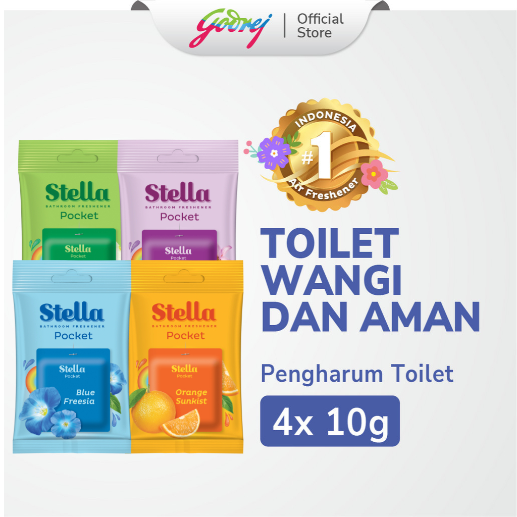 [Isi 4pcs] Stella Pocket Bathroom Complete Variant - Pengharum Pewangi Kamar Mandi