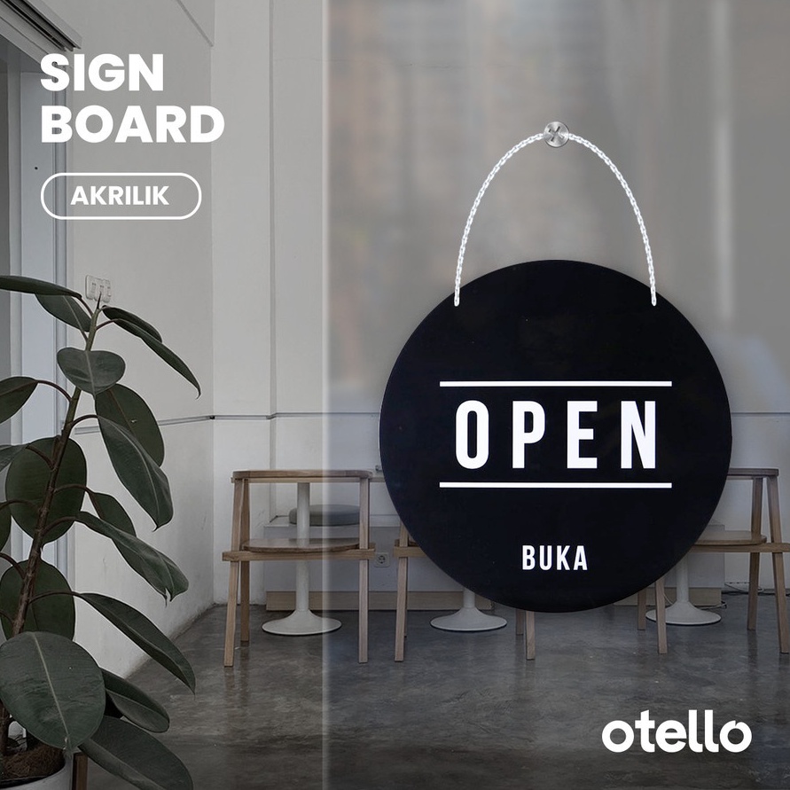 

Open Closed Gantungan Sign Cafe Signage Akrilik Toko Restoran Papan Acrylic Board Buka Tutup Open Close Rantai Pintu ART W3I8