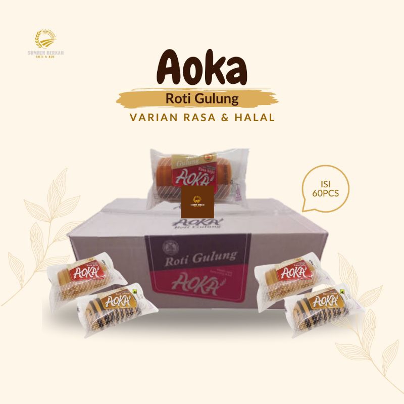 

Roti Aoka Gulung Varian Rasa 1dus Isi 60pcs