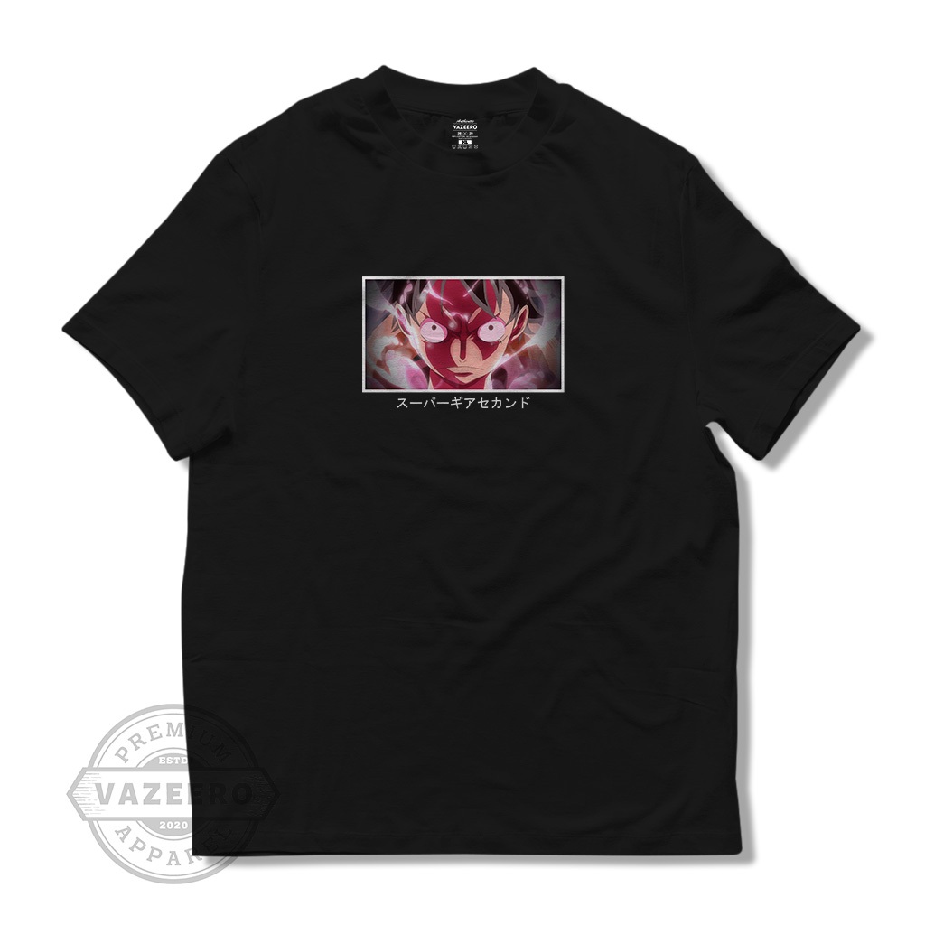 VZR One Piece T-Shirt Luffy Face Gear Second - 100% Cotton Combed 24s