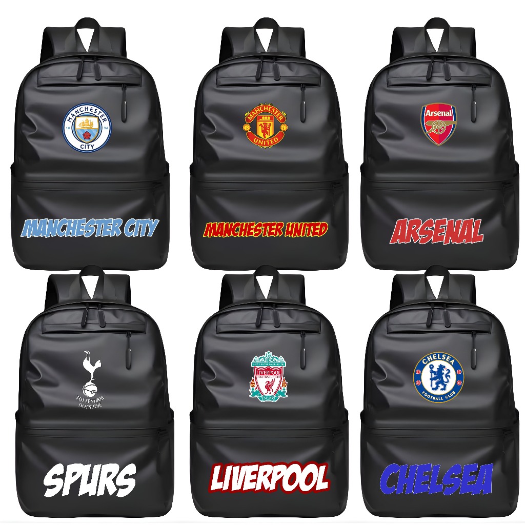 Vinsmokey Apparel Tas ransel Pria Wanita Unisex Manchester United City Chelsea Arsenal Liverpool Spu