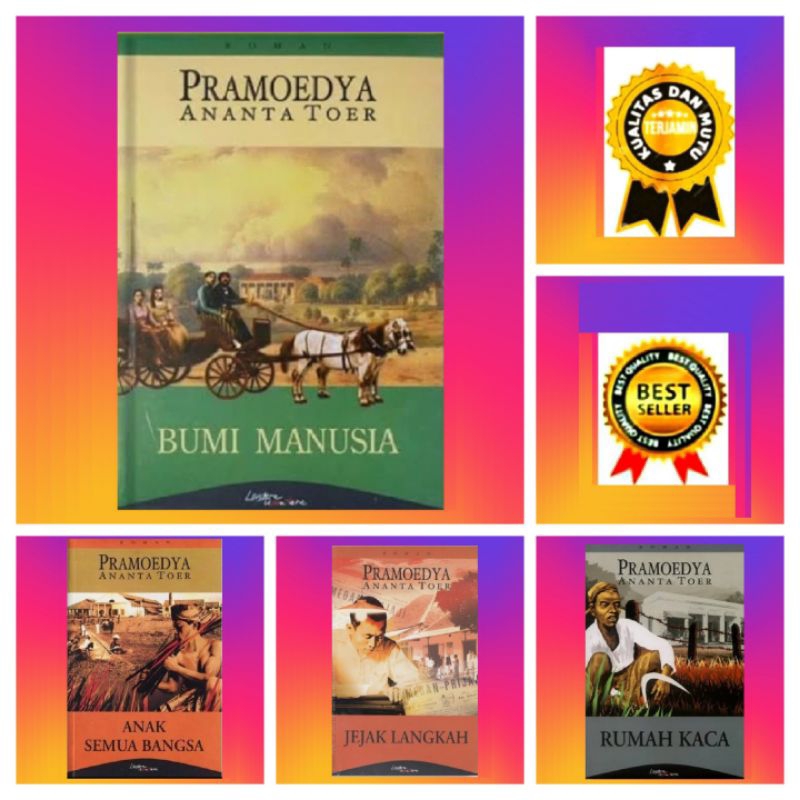 Novel Roman Tetralogi Buru Pramudya 4 Buku