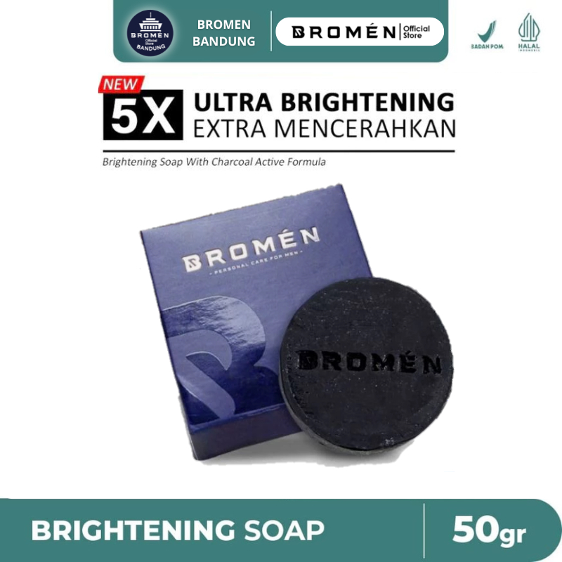 BROMEN SOAP BRIGHTENING - Sabun Cuci Muka Pencerah Pemutih Wajah Pria