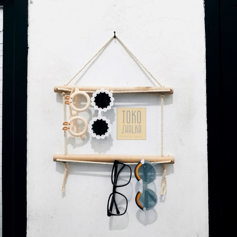 Rak Gantungan Kacamata Display Stick Kayu