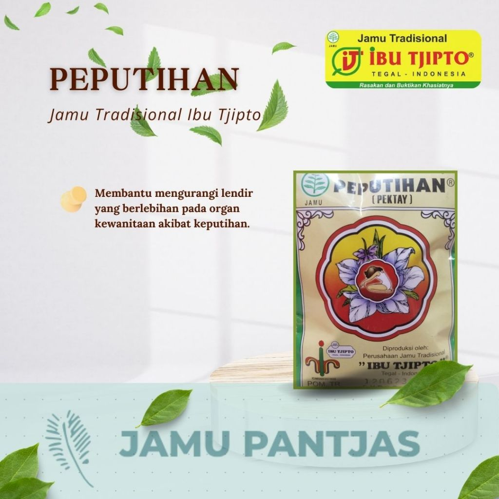 

JAMU PEPUTIHAN (KEPUTIHAN) ~ IBU TJIPTO ISI 10 SACHET