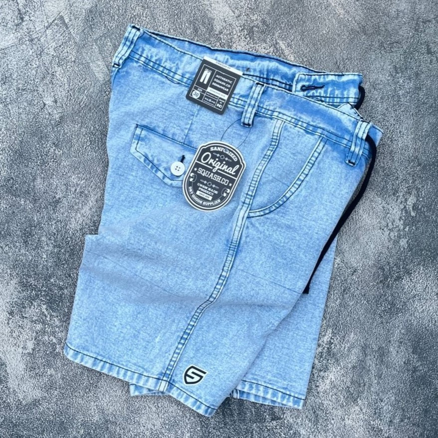 CELANA PENDEK PRIA PREMIUM BAHAN JEANS / CELANA BROADSHORT DIATAS LUTUT CELANA  PENDEK COWOK